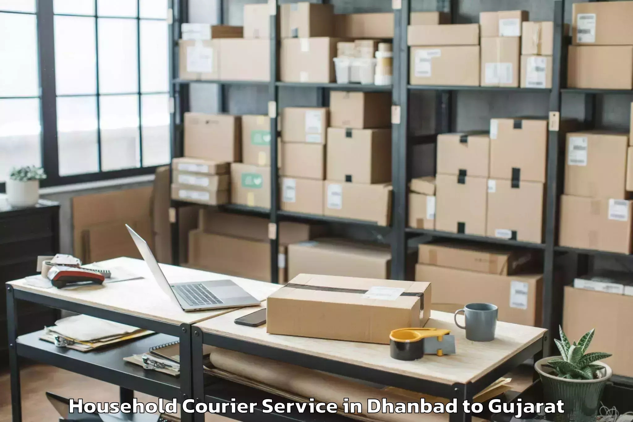 Trusted Dhanbad to Khambha Household Courier